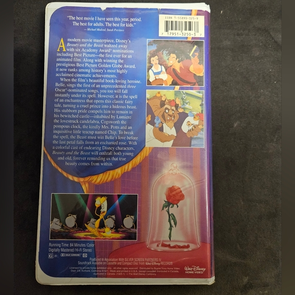 Disney Black Diamond VHS | Aladdin | Beauty and the Beast | Rescuers Down Under - Picture 8 of 15